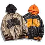 Hip-Hop Streetwear - Übergroße Unisex-Varsity-Jacke mit Kapuze, Y2K Harajuku