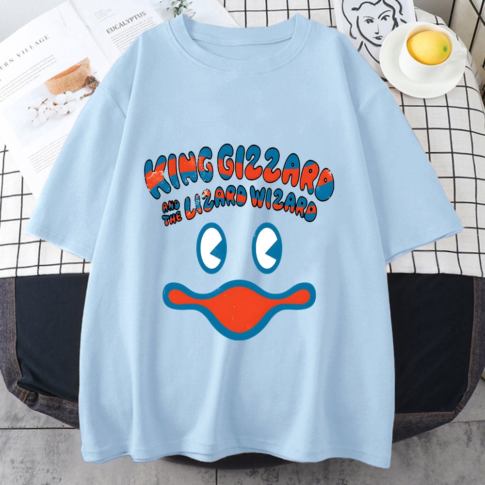 Drücken Sie Ihren Stil Cartoon König Gizzard &amp; Die Eidechse Wizard T-shirts