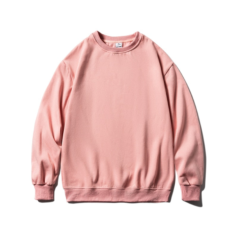 Damen-Kapuzenpullover, übergroße, solide koreanische Pullover