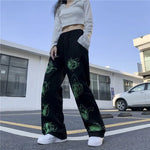 Elastic Waist Streetwear Fashion Loose Trousers