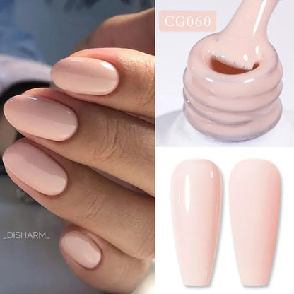 Jelly Nude Gel Nail Polish 10ml Light Pink Peach Translucent Color UV