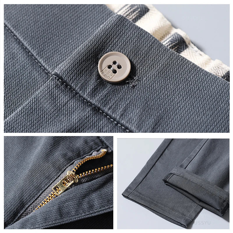 Korean Elastic Waist Lyocell Fabric Casual Pants Men