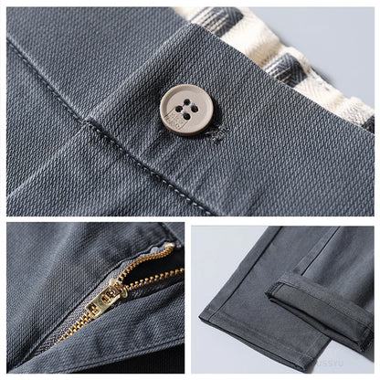 Korean Elastic Waist Lyocell Fabric Casual Pants Men