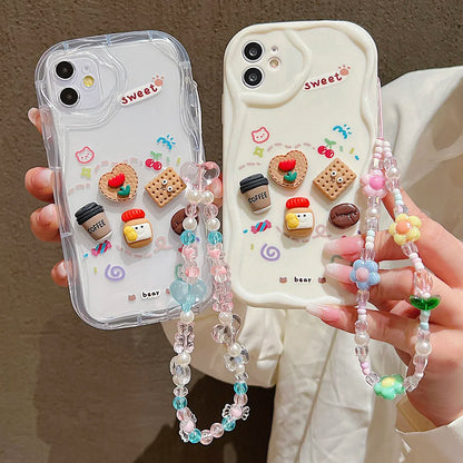 Korean Cute 3D Coffee Phone Case For iPhone