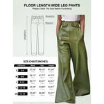 High Waisted Long Pants Loose Pleated Pockets Wide Leg