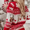 Womens Christmas Elk Sweater Merry Xmas Knit Pullover Warm Jumper