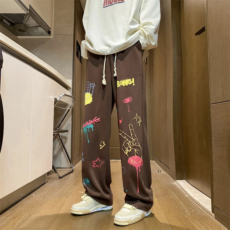 Hip Hop Streetwear Wide-leg Men Pant