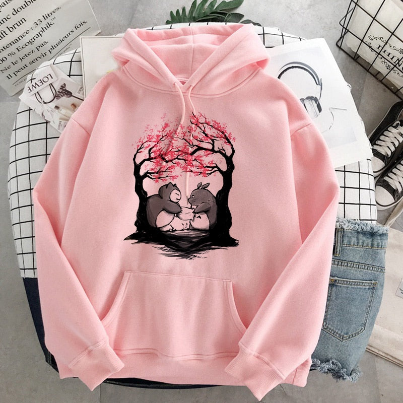 Hoodies Female Studio Ghibli Cute Anime Sweatshirt Pullover Casual