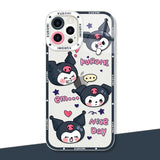 Anime kuromi Baku Clear Case for iPhone Shockproof Cover