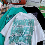 Harajuku Oversized T-shirt Kawaii Bear Printing Tshirt Casual Streetwear