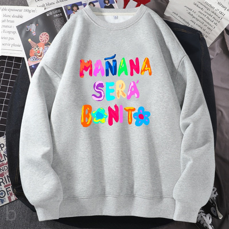 Rundhals-Sweatshirt mit grafischem Manana Sera Bonito-Pullover