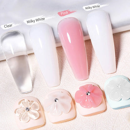 3 Bottles 15ml*3 Solid Builder Gel for Nails Sculpture 3D