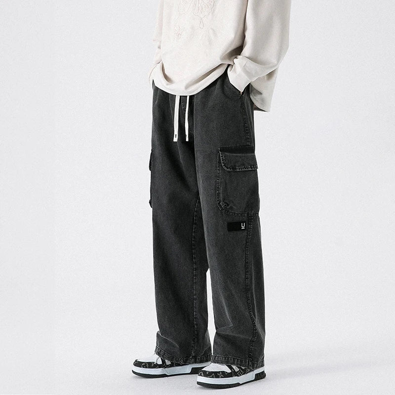 Safari Style Techwear Men Cargo Pants