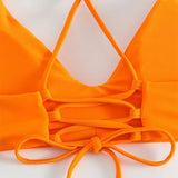 Escape in Style – Bikini mit überkreuzter Brustpartie und Seildesign und gepolstertem Oberteil