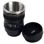 Stainless Steel Camera Coffee Lens Mug White Black Coffee Mugs Creative