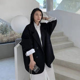 Damen Große Blazer Mäntel Frühling Herbst Mode Koreanische Version Lose Grace Herbst Jacke