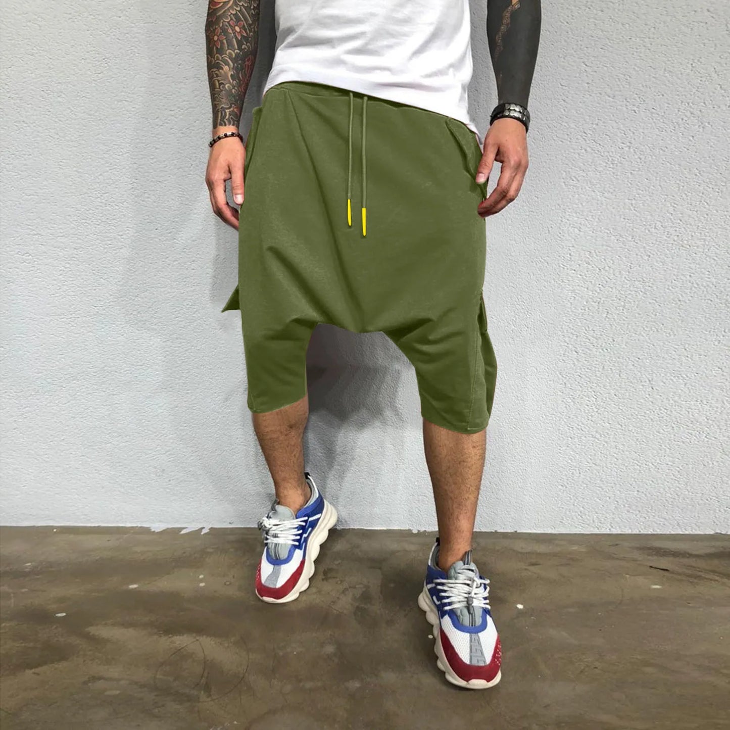 Casual Sweatpants For Men Hip Hop Trend In America Loose Solid Street Sports