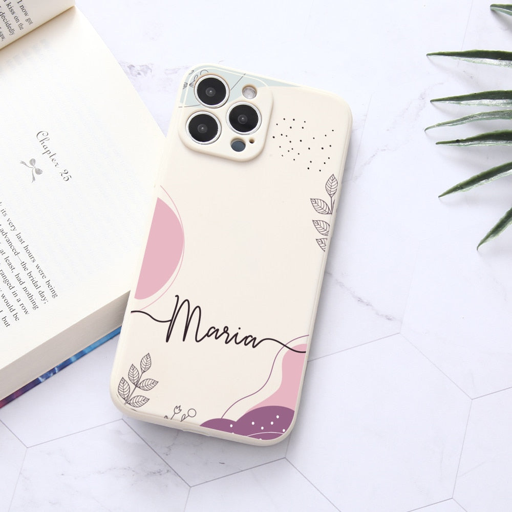 Blumen Handyhülle für iPhone personalisierte Softcover