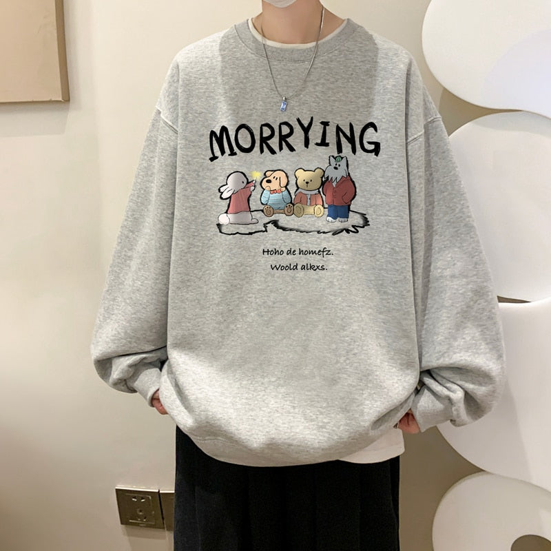 Men Hoodies Oversize For Casual Wear Funny Anime