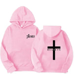 Men's Believe Cross Jesus Hoodie