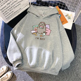 Hoodie Women Cartoon Funny The Cat Harajuku streatwear