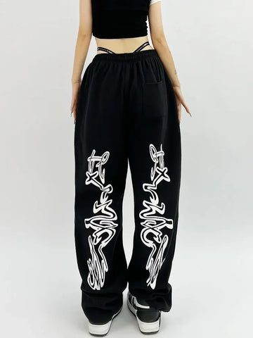 Gothic Sweatpants Hip Hop Oversize Y2K Harajuku Grunge Kpop Baggy Trousers Graphic