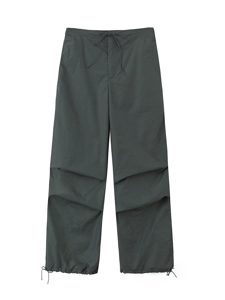 Cargohose Damen Vintage Jogginghose mit hohem elastischem Bund