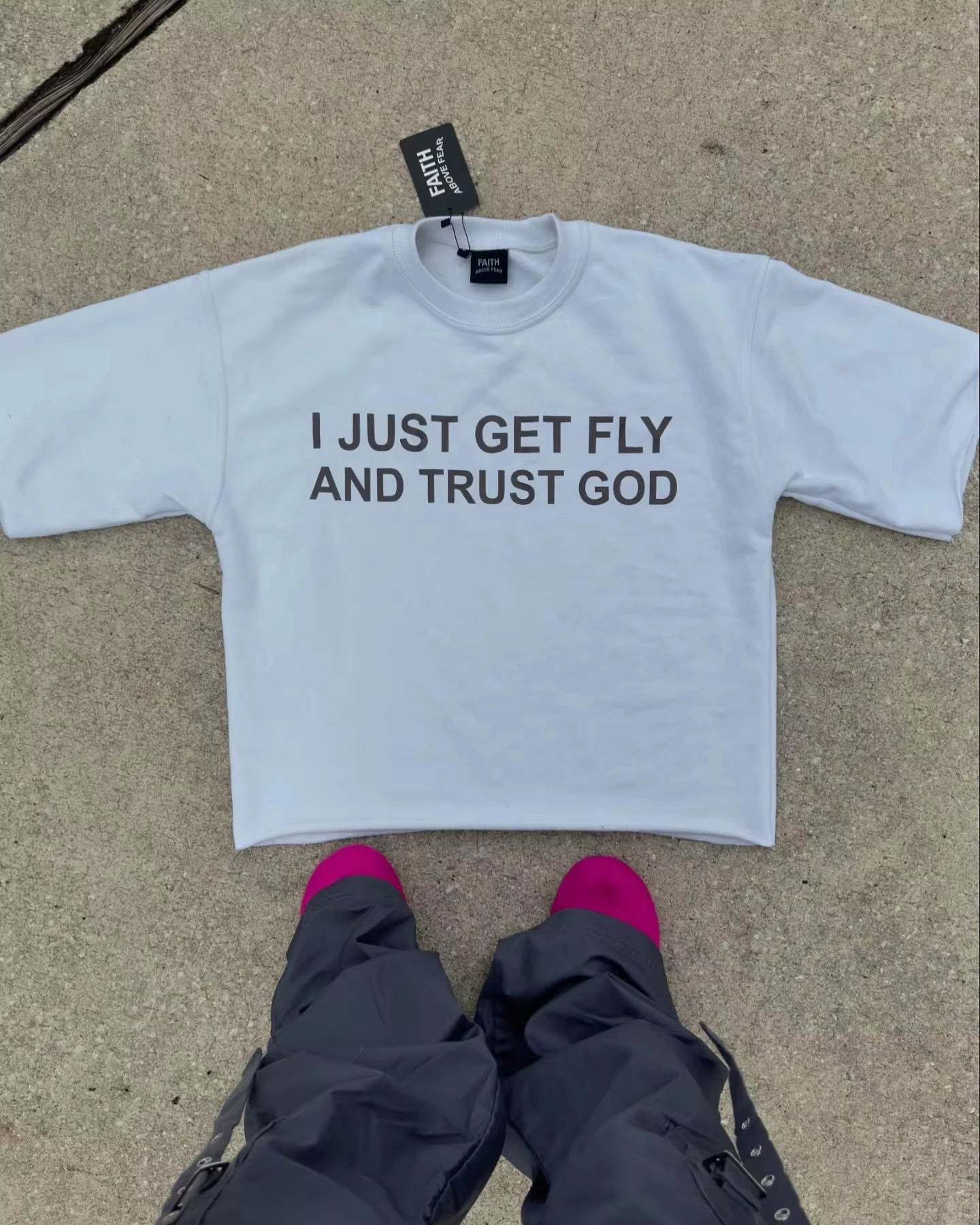 I Just Fly Trust God Tshirt Women Y2K Harajuku Streetwear