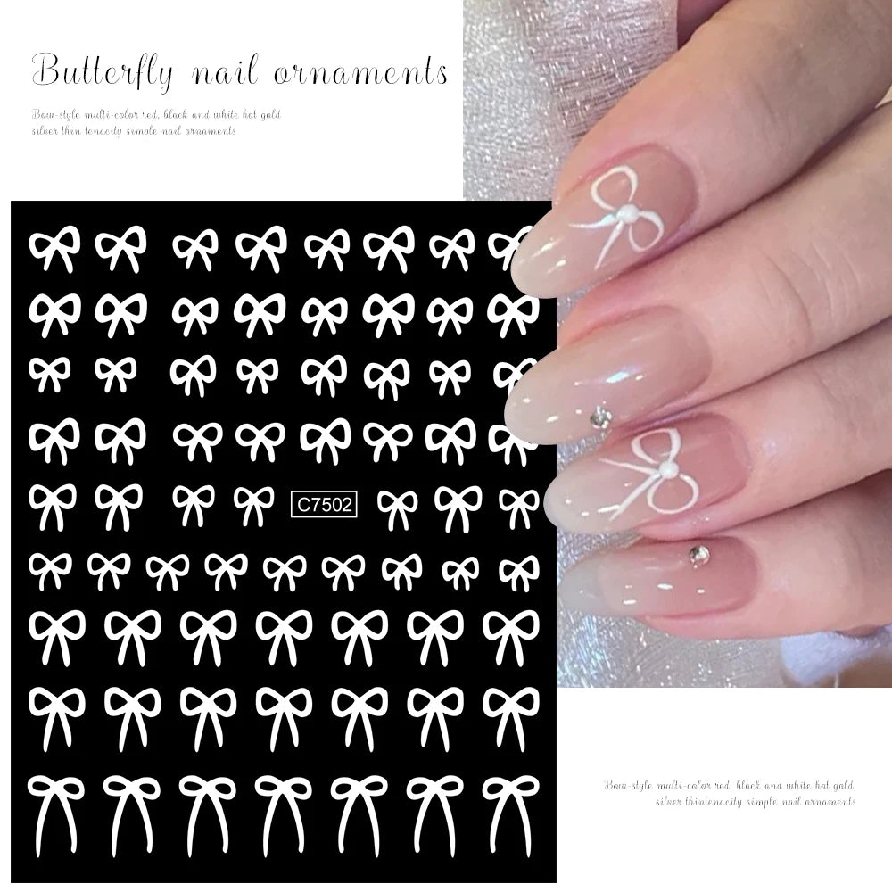 3D Gold Heart Nail Art Stickers