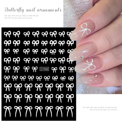 3D Gold Heart Nail Art Stickers