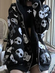Hooded Sweatshirt New Baggy Skull Print Hoodie Women