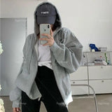 Y2k Streetwear Love Lattice Print Damen Hoodies