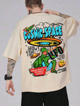 Cosmic Space Ufo Aliens Funny Graphic Printed Male