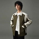 Twill Spliced Jacket for Men Fashionable Design Casual Jacket