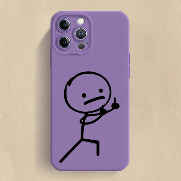 Soft Cartoon Matchman Case For iPhone