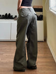 Retro Low Rise Straight Woman Y2K Streetwear Pockets Pants