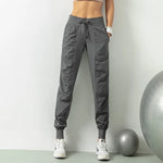 Loose Fit Quick Dry Training Pants Elastic High Waist Fitness Joggers