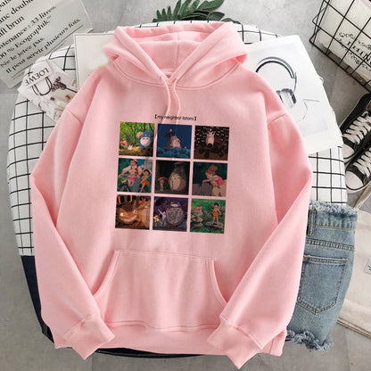 Hoodies Female Studio Ghibli Cute Anime Sweatshirt Pullover Casual