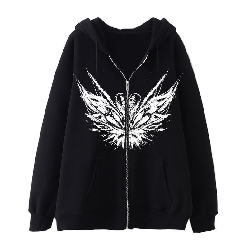 Women Vintage Gothic Streetwear Hoodies Harajuku Y2k