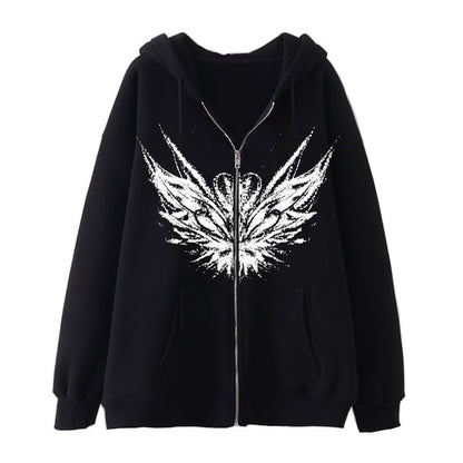 Damen Vintage Gothic Streetwear Hoodies Harajuku Y2k