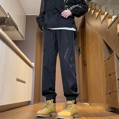 Men Satin joggers Cargo Pants Street