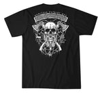 Valhalla-Bound Warriors Unleash Your Viking Spirit with Crossed Axe Skull T-Shirt