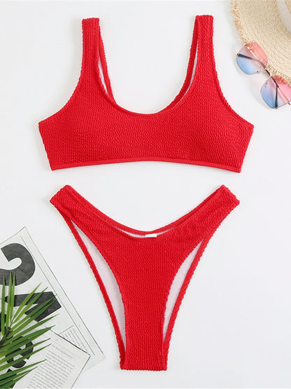 Bikini mit hoher Taille, Damen-Bademode, Bikini-Set, Badeanzüge