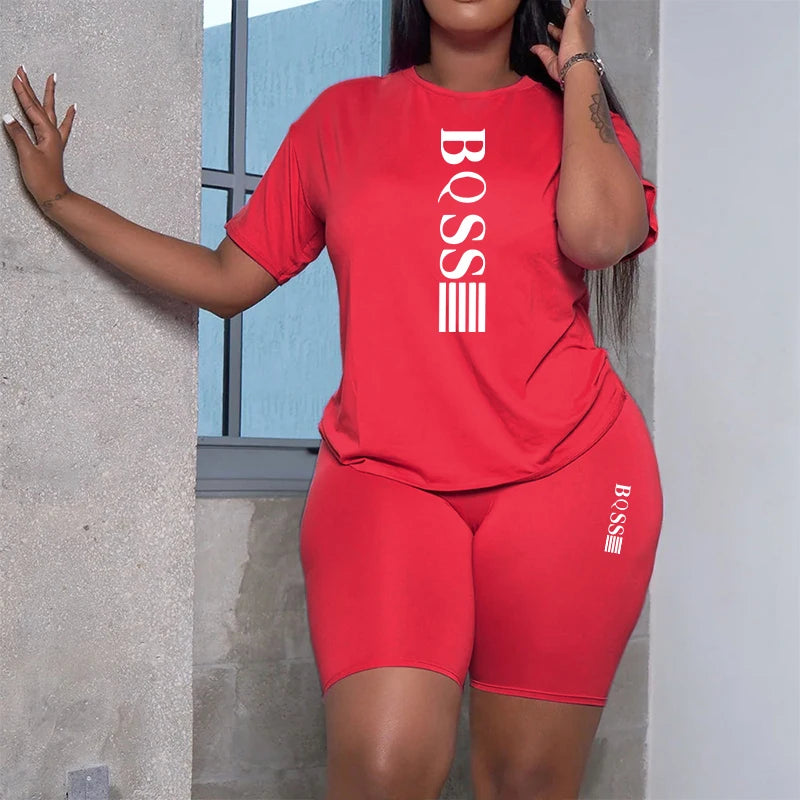 2025 Women's Summer Shorts Set Casual Tracksuit for Yoga and Running