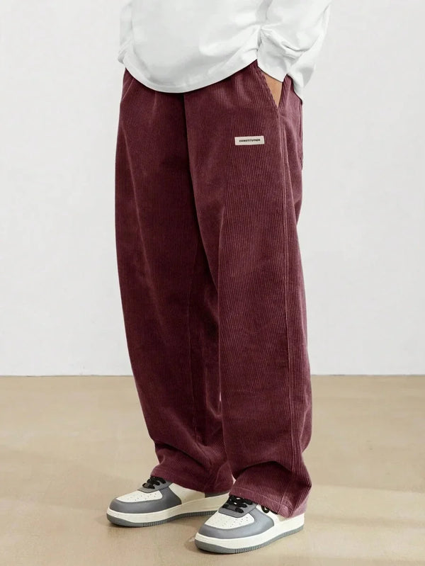 Corduroy Cargo Pants Baggy Loose Fit Sweatpants Casual Joggers