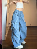 Y2K Cargo Fallschirmhose High Waist Streetwear