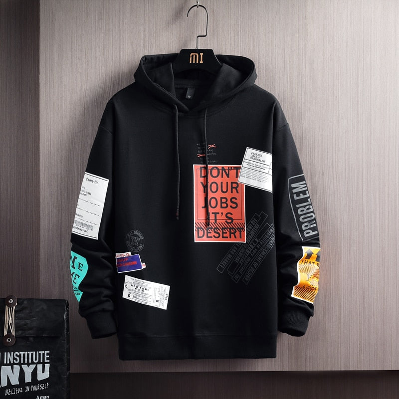 Hoodie Men Trendy Outfits Harajuku Clothing Print