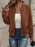 Women's Casual Zipper Jacket - Fashion Outerwear Coat