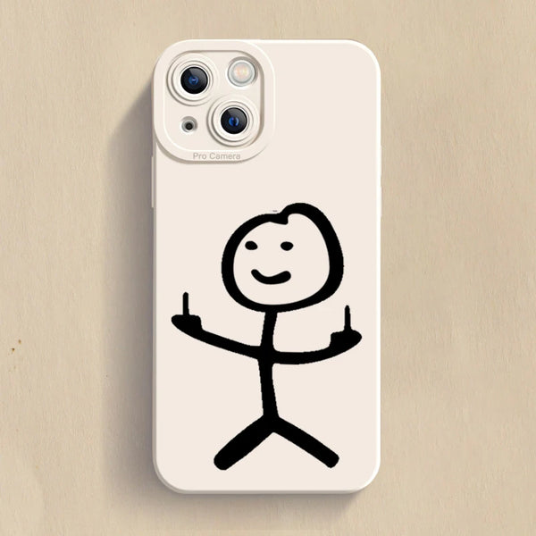 Soft Cartoon Matchman Case For iPhone