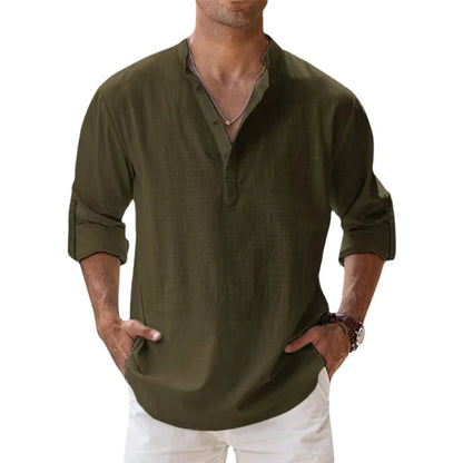 Müheloser Stil: Leichte Langarm-Henley-Shirts für Männer